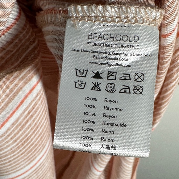 Beachgold Anthropologie Boho Cover Up Midi Dress S Lace Up Tassel - Picture 14 of 14